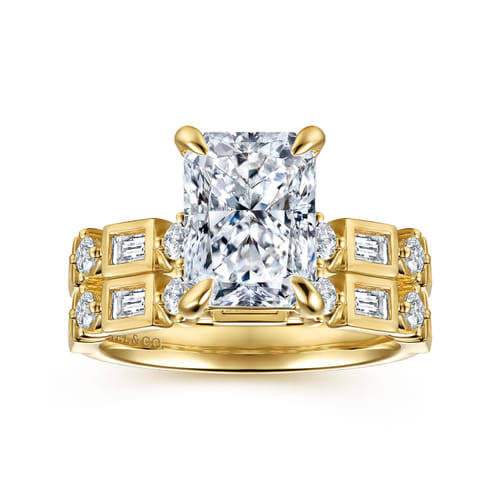 14K Yellow Gold Diamond Matching Wedding Band