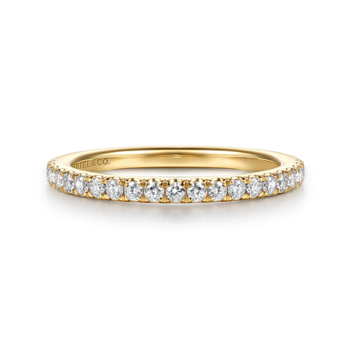 14K Yellow Gold Diamond Matching Wedding Band