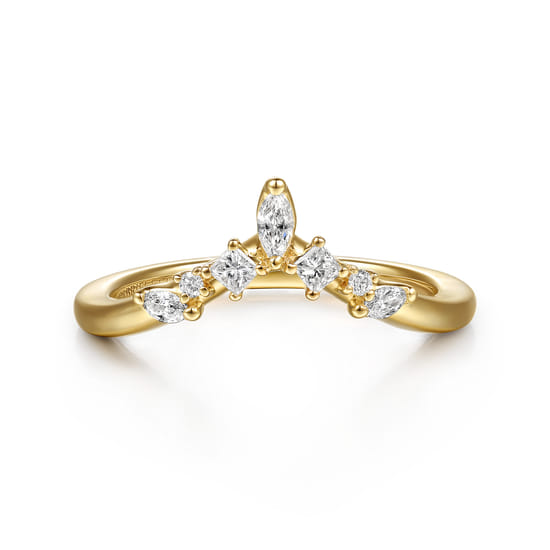 Gabriel - 14K Yellow Gold Diamond Matching Wedding Band