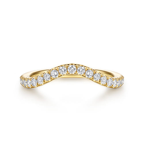 14K Yellow Gold Diamond Matching Wedding Band