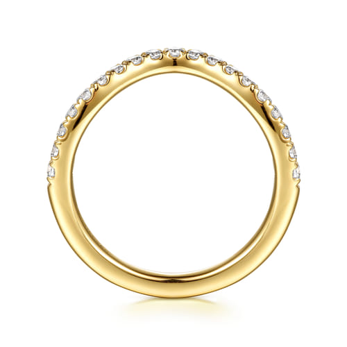 14K Yellow Gold Diamond Matching Wedding Band