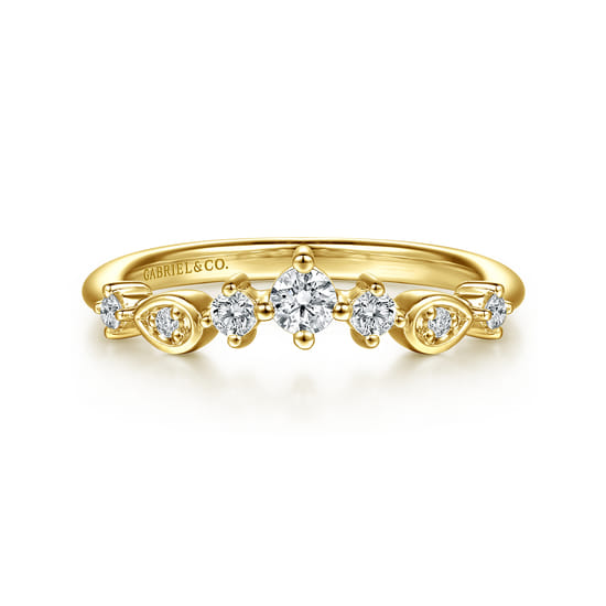 Gabriel - 14K Yellow Gold Diamond Matching Wedding Band