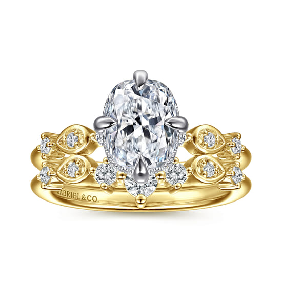 14K Yellow Gold Diamond Matching Wedding Band angle 4