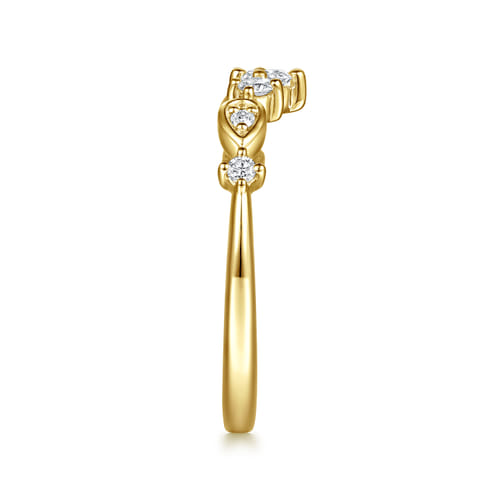 14K Yellow Gold Diamond Matching Wedding Band