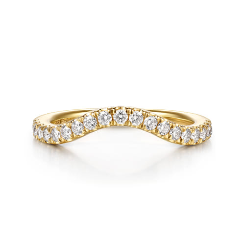 14K Yellow Gold Diamond Matching Wedding Band