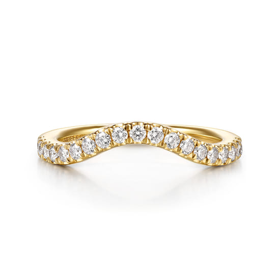 Gabriel - 14K Yellow Gold Diamond Matching Wedding Band