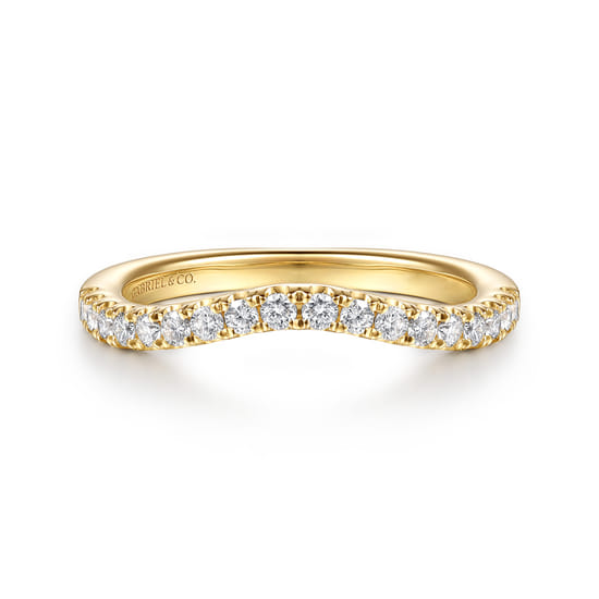 Gabriel - 14K Yellow Gold Diamond Matching Wedding Band