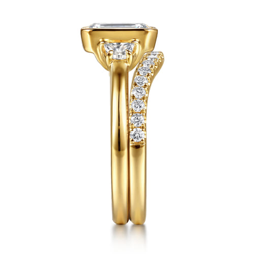 14K Yellow Gold Diamond Matching Wedding Band