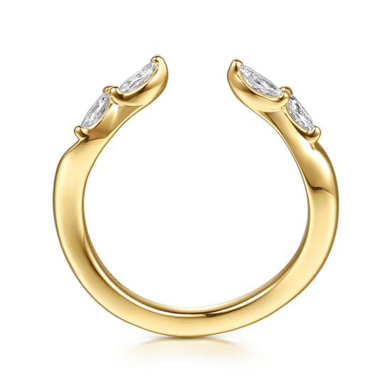 14K Yellow Gold Diamond Matching Wedding Band angle 2