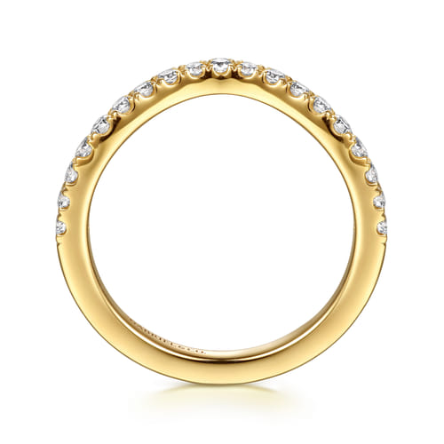 14K Yellow Gold Diamond Matching Wedding Band
