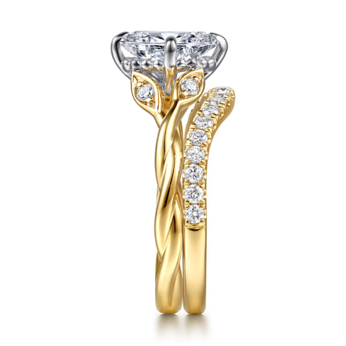 14K Yellow Gold Diamond Matching Wedding Band