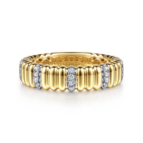 14K Yellow Gold Diamond Matching Wedding Band