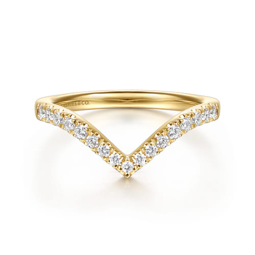 14K Yellow Gold Diamond Matching Wedding Band