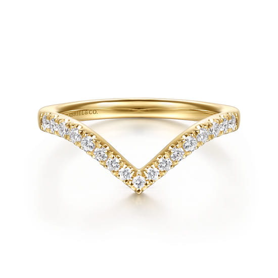 Gabriel - 14K Yellow Gold Diamond Matching Wedding Band