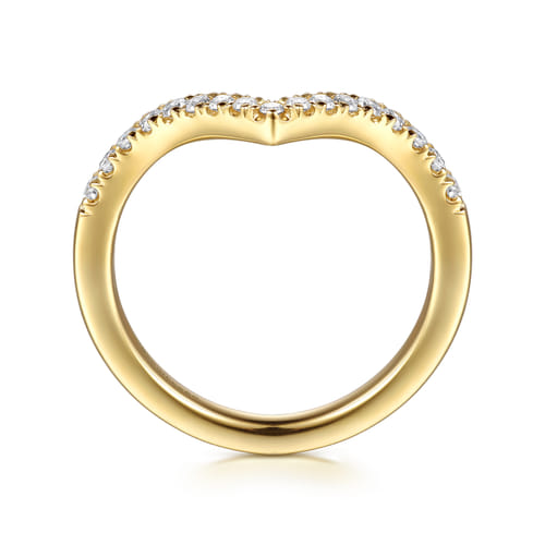 14K Yellow Gold Diamond Matching Wedding Band