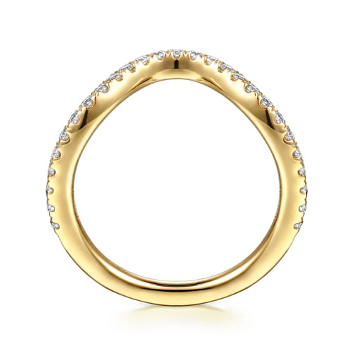14K Yellow Gold Diamond Matching Wedding Band