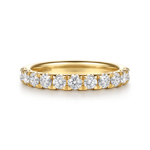 14K Yellow Gold Diamond Matching Wedding Band