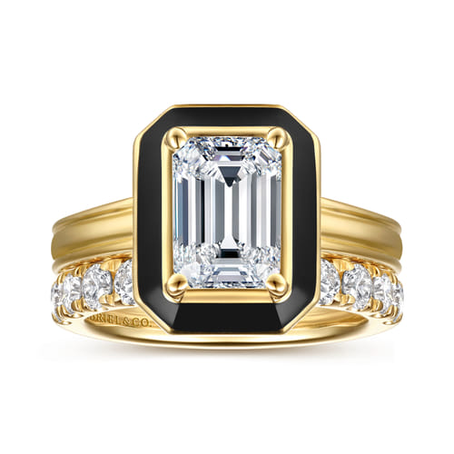14K Yellow Gold Diamond Matching Wedding Band