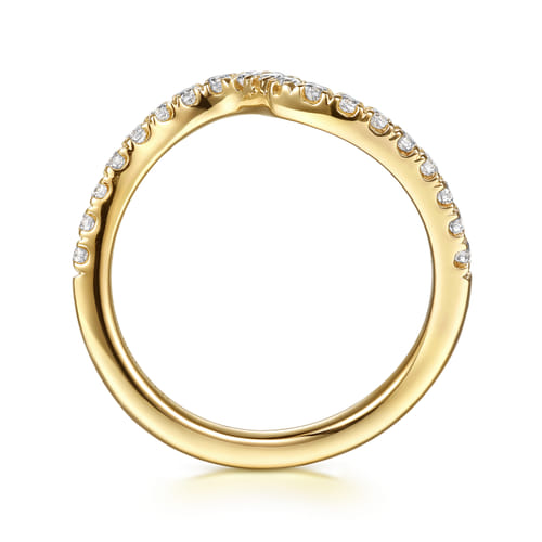 14K Yellow Gold Diamond Matching Wedding Band