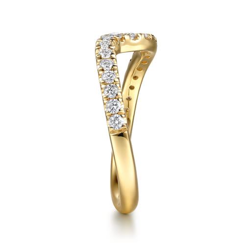 14K Yellow Gold Diamond Matching Wedding Band