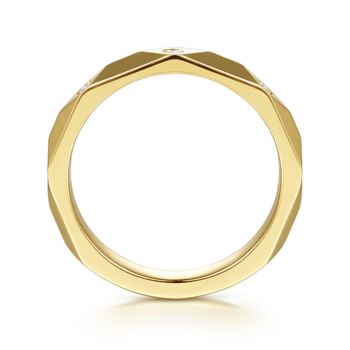 14K Yellow Gold Diamond Matching Wedding Band