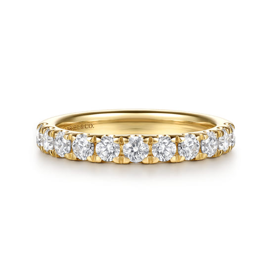 Gabriel - 14K Yellow Gold Diamond Matching Wedding Band Gabriel - 14K Yellow Gold Diamond Matching Wedding Band