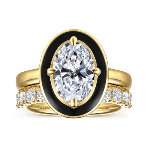 14K Yellow Gold Diamond Matching Wedding Band