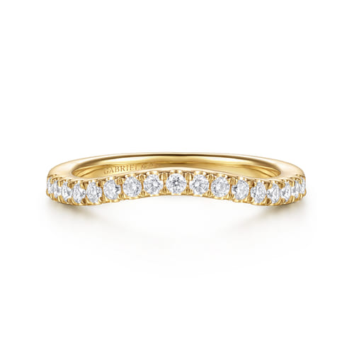 14K Yellow Gold Diamond Matching Wedding Band