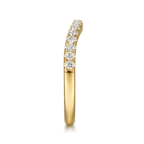 14K Yellow Gold Diamond Matching Wedding Band