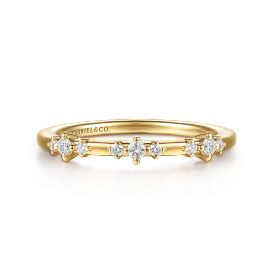 Gabriel - 14K Yellow Gold Diamond Matching Wedding Band