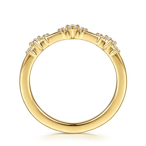 14K Yellow Gold Diamond Matching Wedding Band