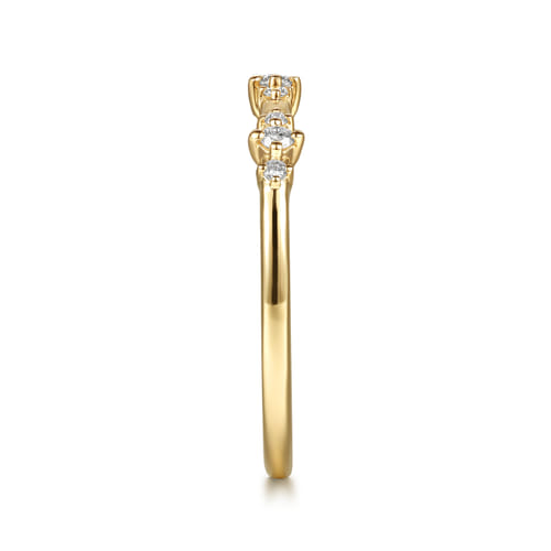 14K Yellow Gold Diamond Matching Wedding Band