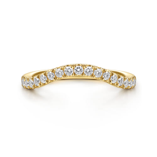14K Yellow Gold Diamond Matching Wedding Band