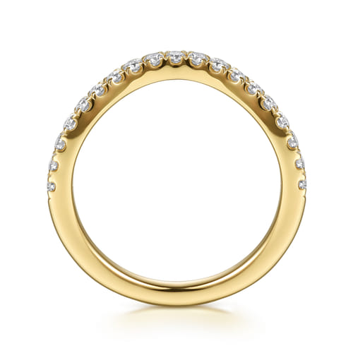 14K Yellow Gold Diamond Matching Wedding Band