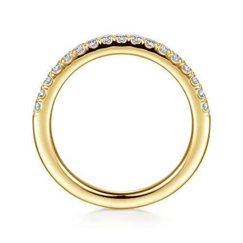 14K Yellow Gold Diamond Matching Wedding Band