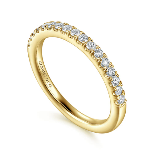 14K Yellow Gold Diamond Matching Wedding Band