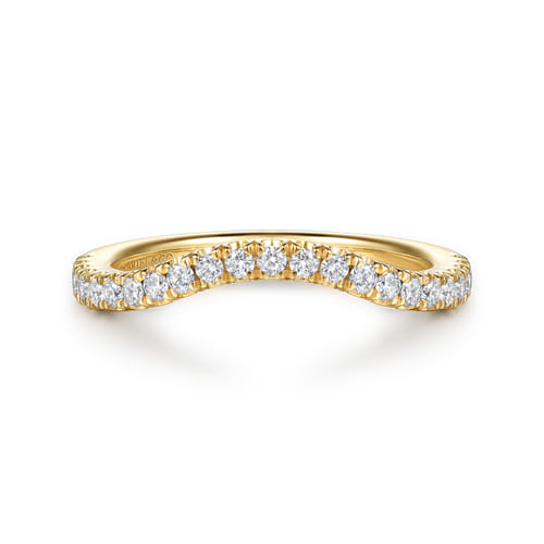14K Yellow Gold Diamond Matching Wedding Band