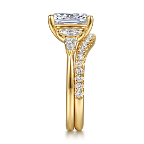 14K Yellow Gold Diamond Matching Wedding Band