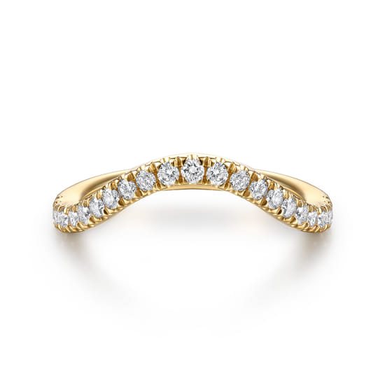 Gabriel - 14K Yellow Gold Diamond Matching Wedding Band