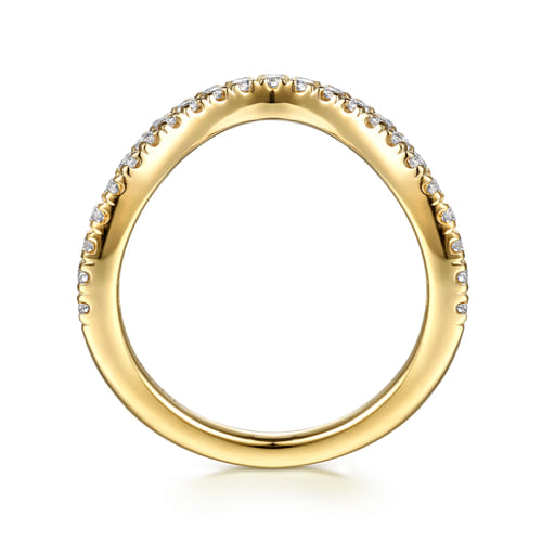 14K Yellow Gold Diamond Matching Wedding Band