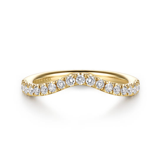 Gabriel - 14K Yellow Gold Diamond Matching Wedding Band