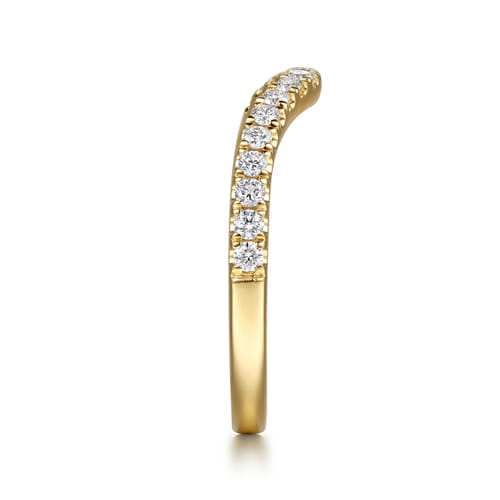 14K Yellow Gold Diamond Matching Wedding Band