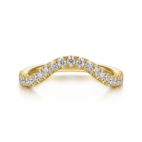 14K Yellow Gold Diamond Matching Wedding Band