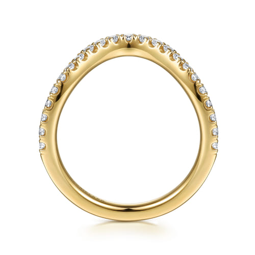 14K Yellow Gold Diamond Matching Wedding Band