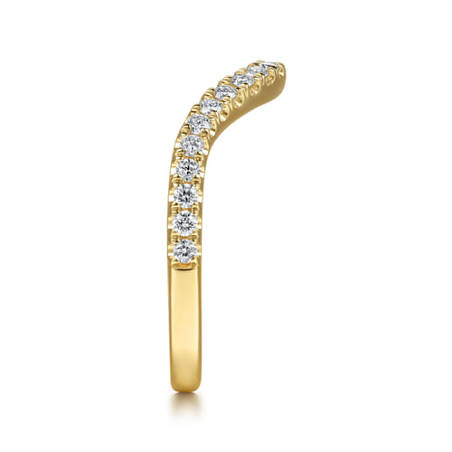 14K Yellow Gold Diamond Matching Wedding Band