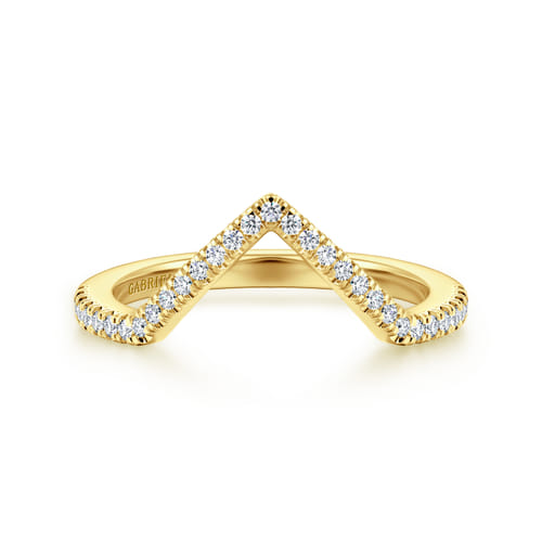 14K Yellow Gold Diamond Matching Wedding Band
