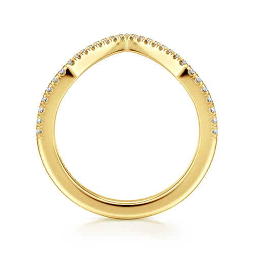 14K Yellow Gold Diamond Matching Wedding Band
