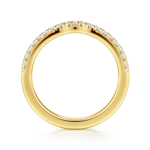 14K Yellow Gold Diamond Matching Wedding Band