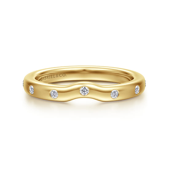 Gabriel - 14K Yellow Gold Diamond Matching Wedding Band