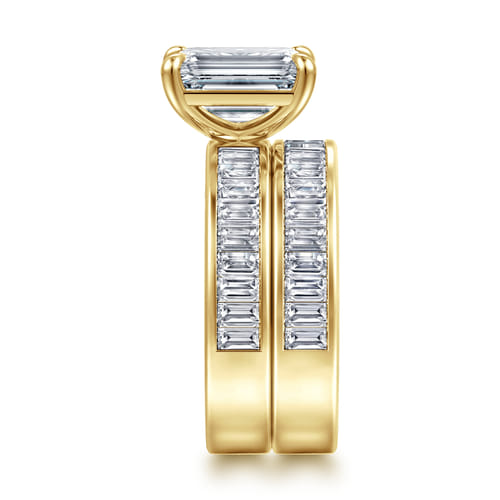 14K Yellow Gold Diamond Matching Wedding Band